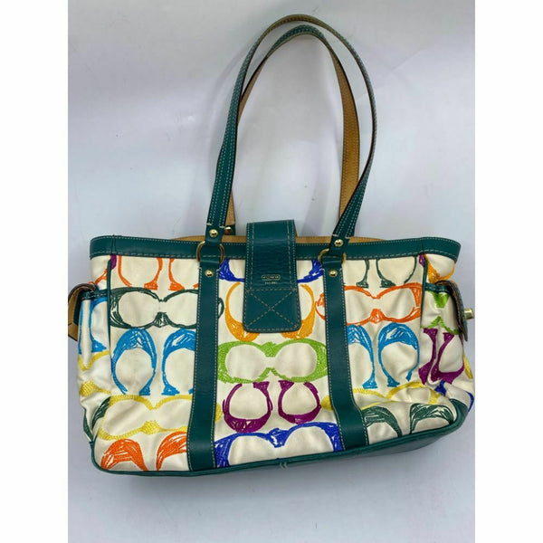 Coach Women's Large Multicolor Fabric Tote Bag