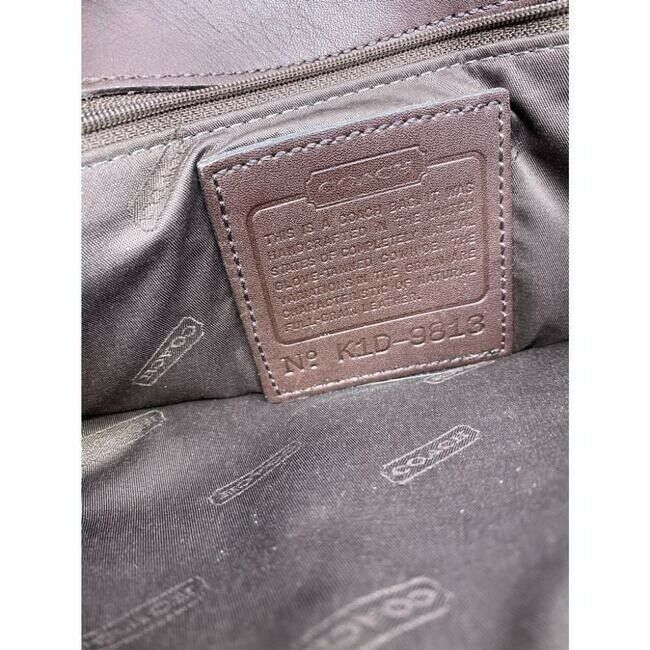 coach vintage brown leather shoulder bag