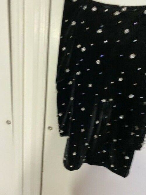 nicole miller black new velvet embellished msrp short formal dress