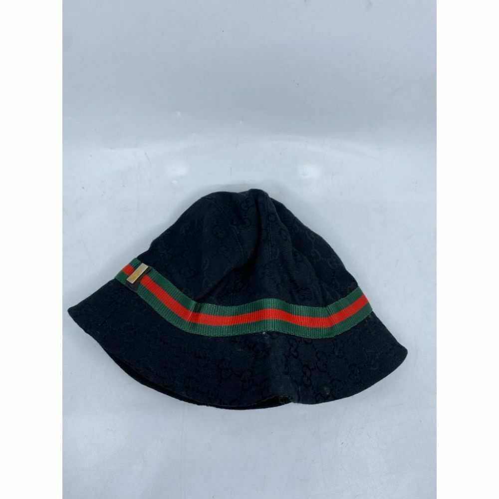 Gucci Black Green Red All Over Signature Hat Made in Italy