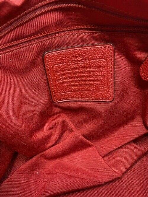 coach navy red fabric cross body bag