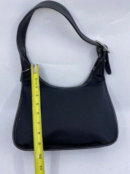 coach medium black fabric shoulder bag