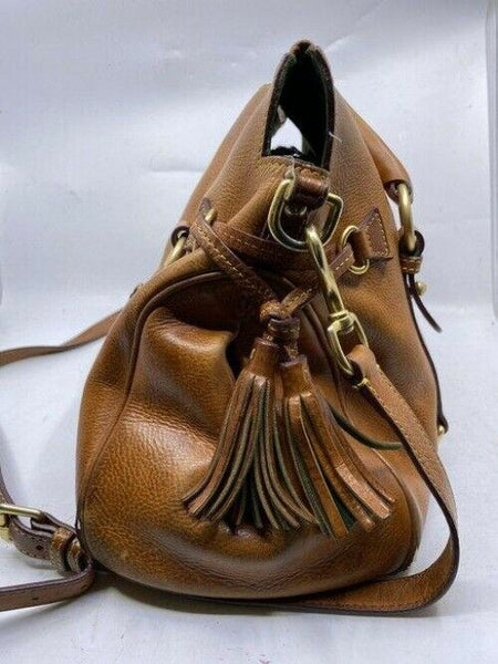 Dooney and Bourke w strap tan leather cross body bag