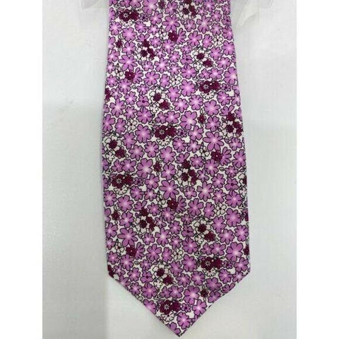 New! BONOBOS White Purple Flower Premium Neck Tie