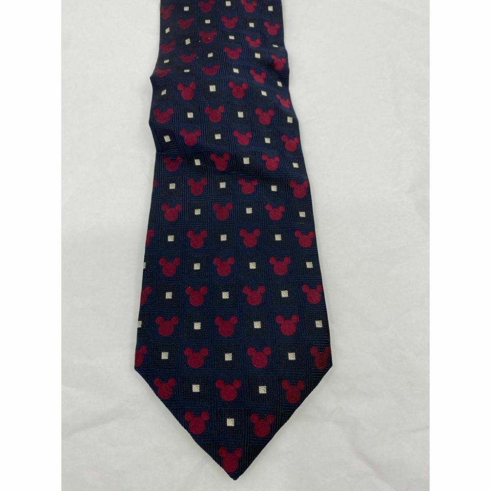 New! MICKEY MOUSE Disney Neck Tie Blue Pink 100% Silk Handmade