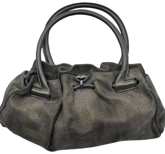 salvatore ferragamo handbag bronze shoulder bag