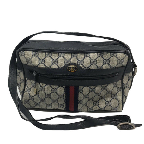 GUCCI Vintage Navy  Shoulder Bag All Over Signature