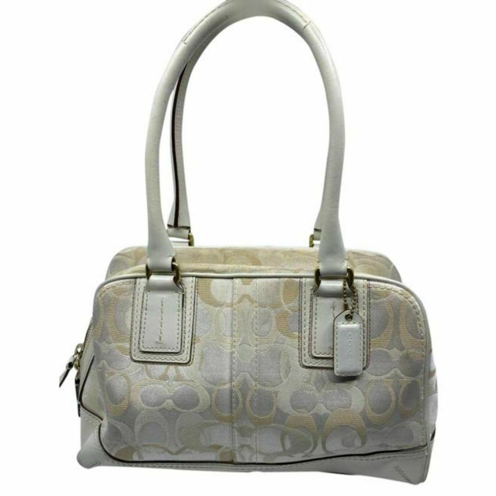 COACH Medium/Large Jacquard Fabric Signature Tote Bag