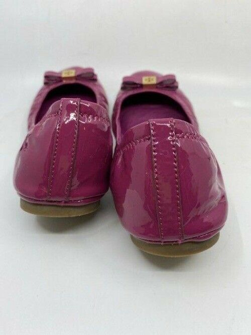 tory burch fuchsia patent leather ballerina flats size us