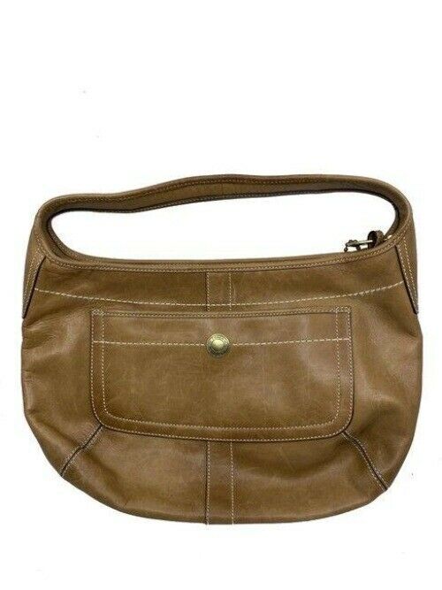 coach brown leather shoulder bag