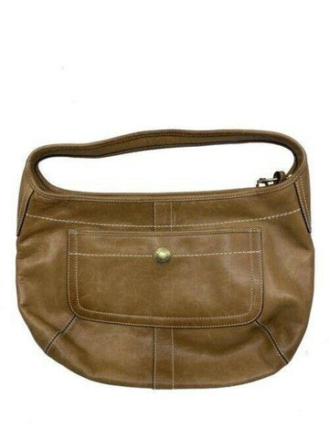 coach brown leather shoulder bag