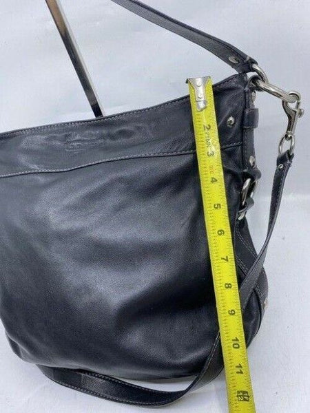 Coach xl shoulder black leather cross body bag
