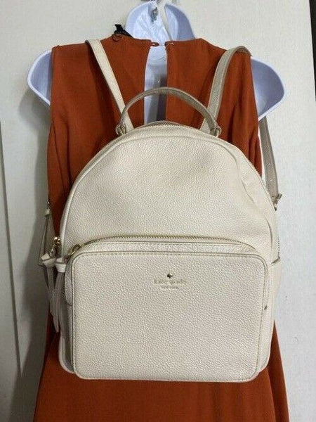 kate spade cream white leather backpack