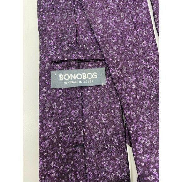 New BONOBOS Purple White Premium Neck Tie Handmade