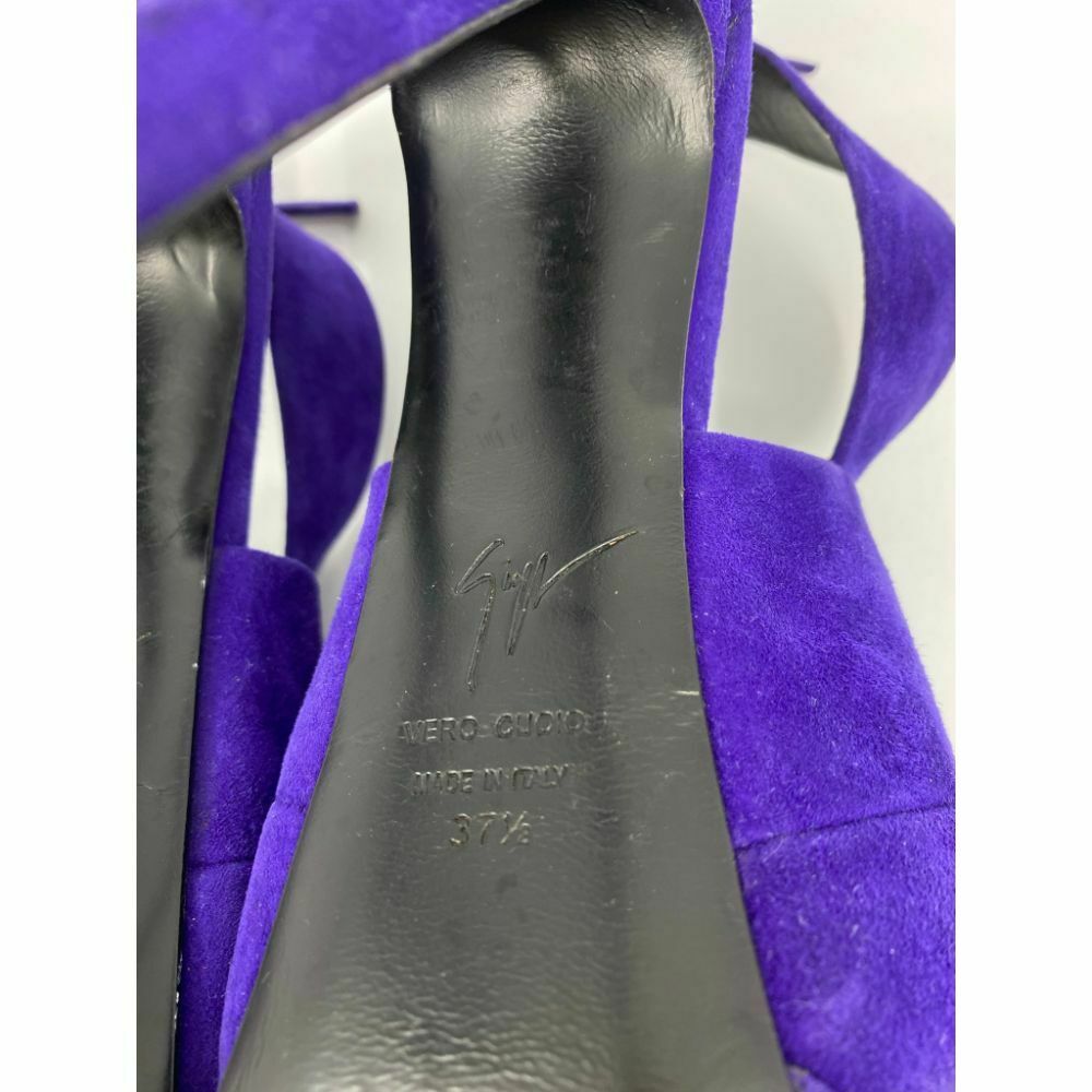 GIUSSEPE ZANOTTI Women's High Heels in Purple Suede Size 37.5