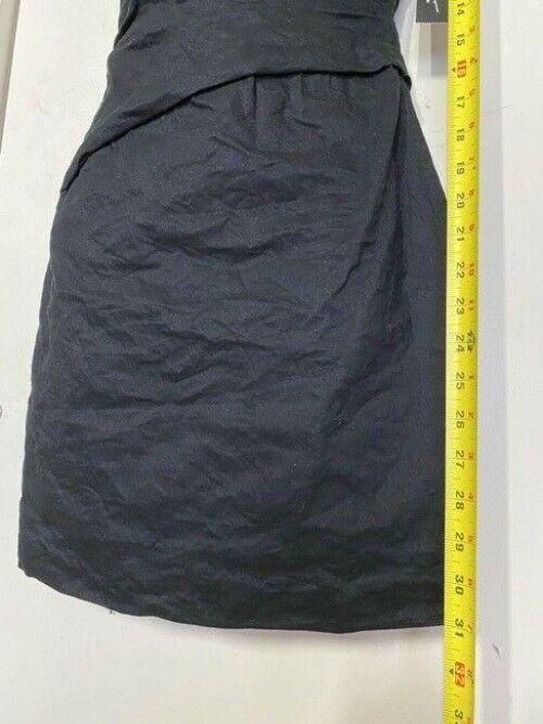 nicole miller black new ruched linen msrp
