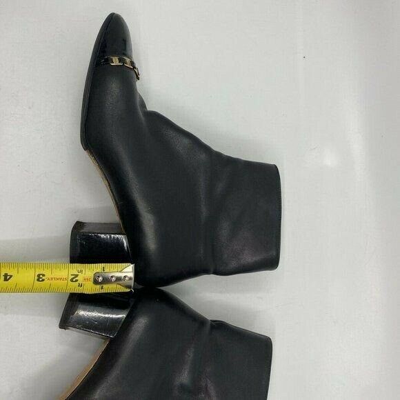 Msrp$730 SALVATORE FERRAGAMO Booties W/ Gold signa