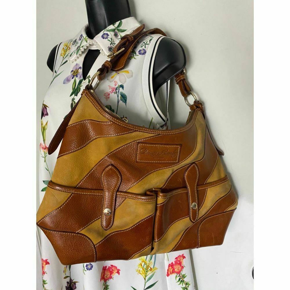 DOONEY & BOURKE Tan Brown Large Leather Tote Bag