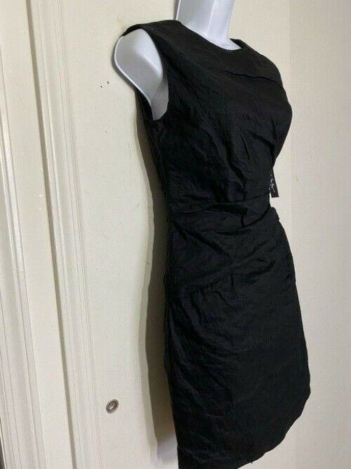 nicole miller black new ruched linen msrp