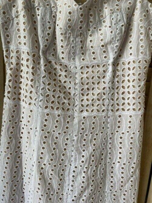nicole miller white eyelet msrp short casual dress