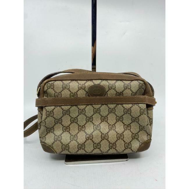 Gucci Vintage Brown Signature Crossbody Bag