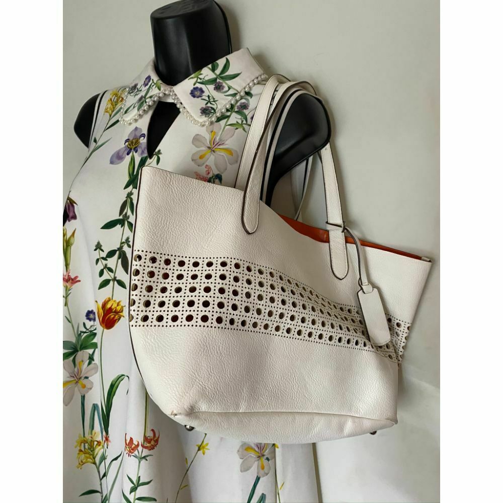 Ralph Lauren White Orange Shoulder Bag