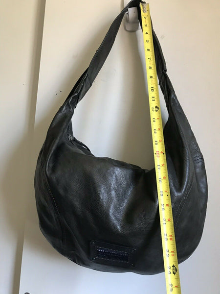 MARC JACOBS Dark grey Large Leather Hobo Bag