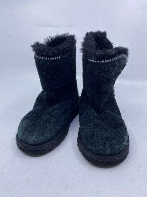 Ugg Australia Black Kids Zipper Accent Bootsbooties Size Us