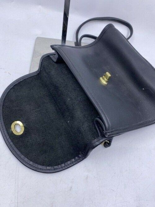 Croft And Barrow Messenger Vintage Black Leather Cross Body Bag