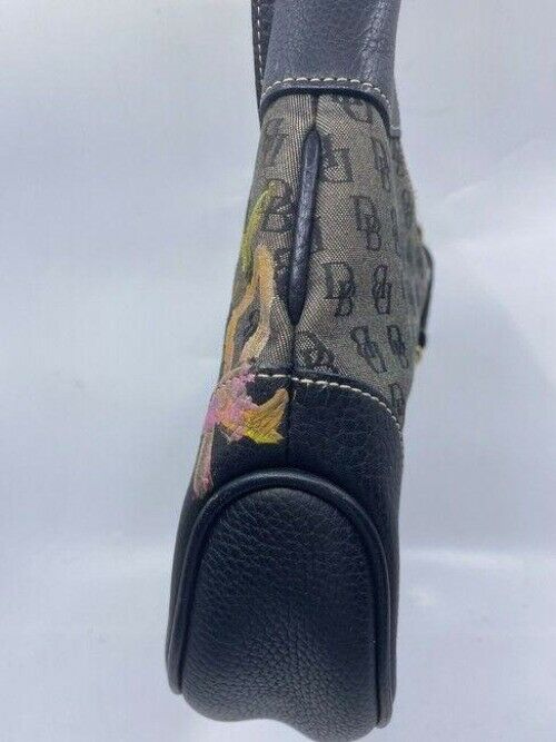 Dooney and Bourke w hand customized by me w applique black gray hobo bag