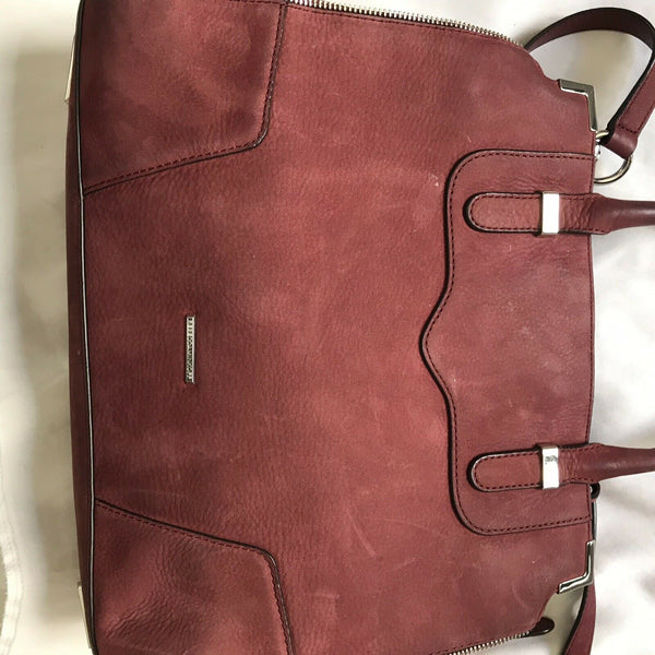 REBECCA MINKOFF Red Suede Tote Bag