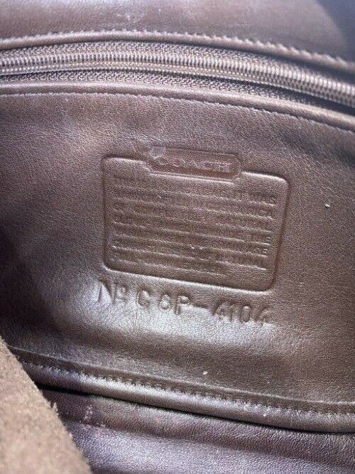 coach vintage small brown leather cross body bag