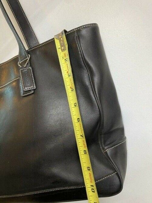coach bag xl vintage black leather tote