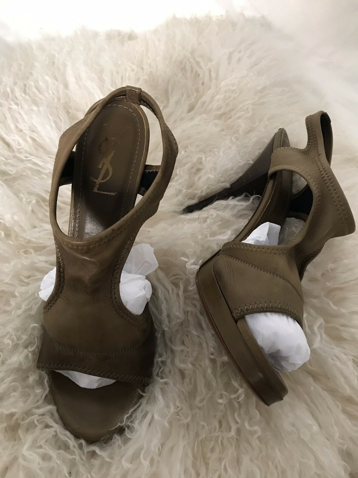 YSL YVES SAINT LAURENT High Heel Sandals Size 8.5