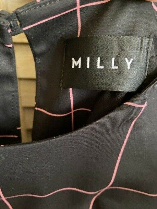 milly black pink new printed msrp short casual dress
