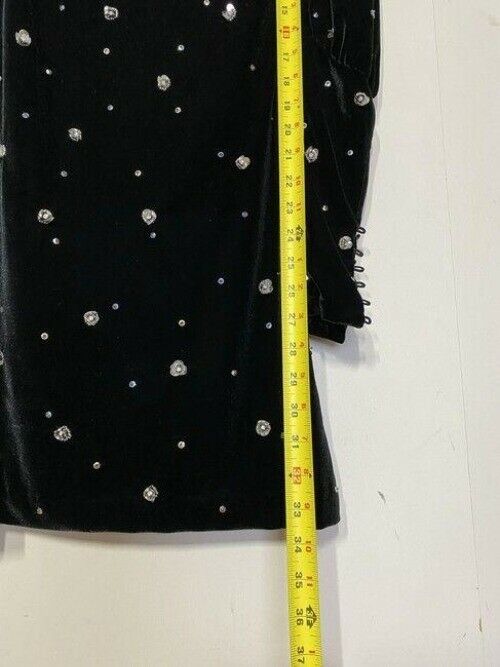nicole miller black new velvet embellished msrp short formal dress