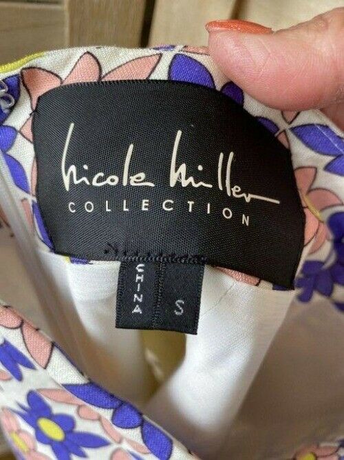 Nicole Miller multicolor floral linen skirt and set msrp blouse