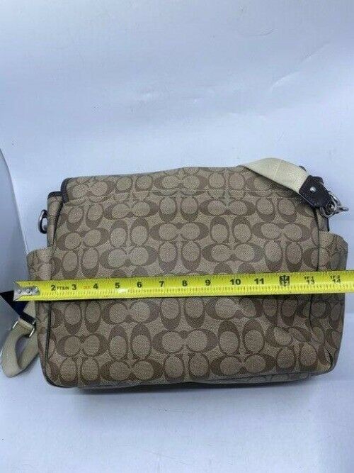 coach tote msrp tan brown coated canvas messenger bag