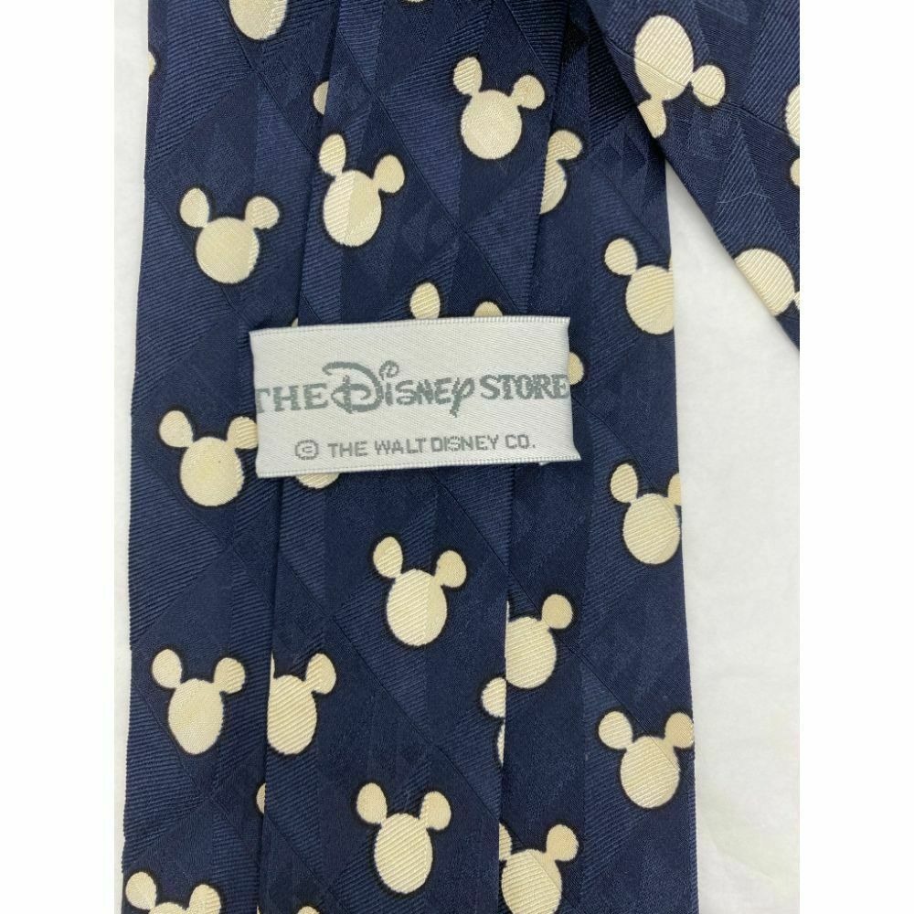 New! MICKEY MOUSE Disney Neck Tie Blue Cream 100% Silk Handmade