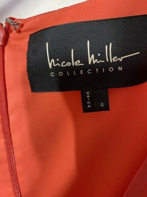 nicole miller coral new scoop neck msrp short casual dress