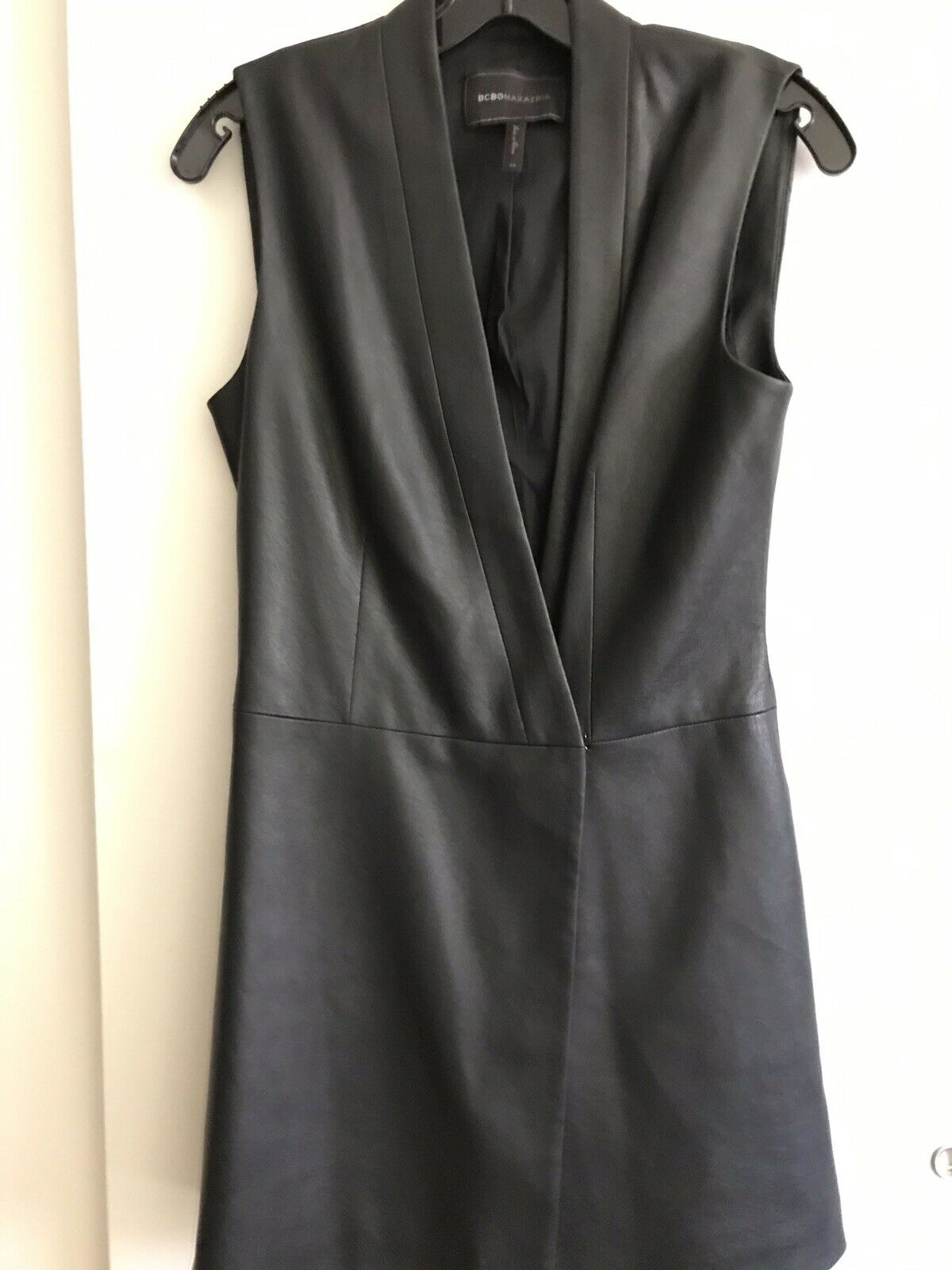 BCBG Black Wrap Vest Dress Msrp $290
