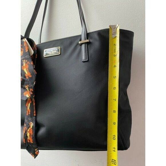 KATE Spade Black Large Nylon Tote Bag w/Tie Accent