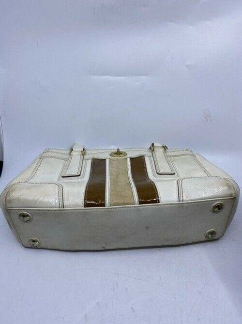 coach leather white shoulder bag