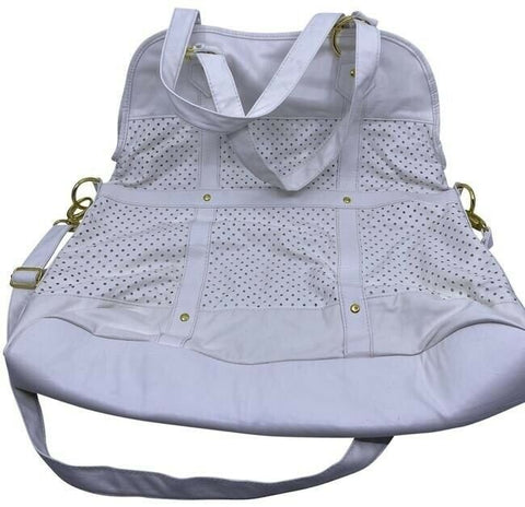 Big Buddha Xxl Super White Faux Leather Cross Body Bag