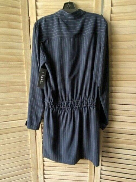 Nicole Miller Gray Striped Msrp Short Casual Dress