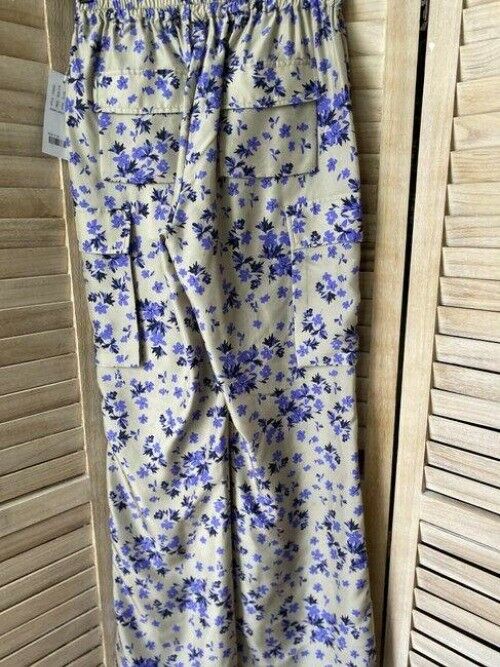 nicole miller purple tan and pants set small msrp tee shirt