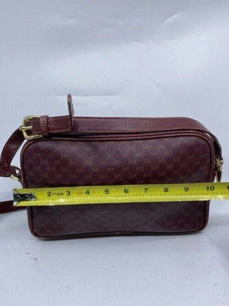 gucci vintage burgundy leather cross body bag