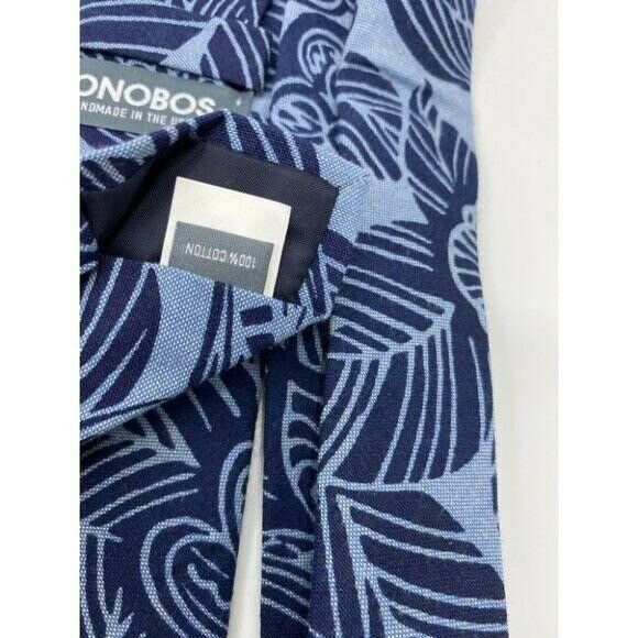 New! BONOBOS Navy Light Blue Premium Neck Tie