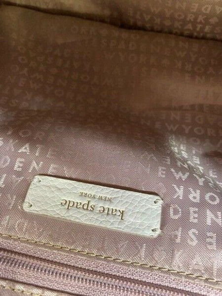 kate spade cream white leather backpack