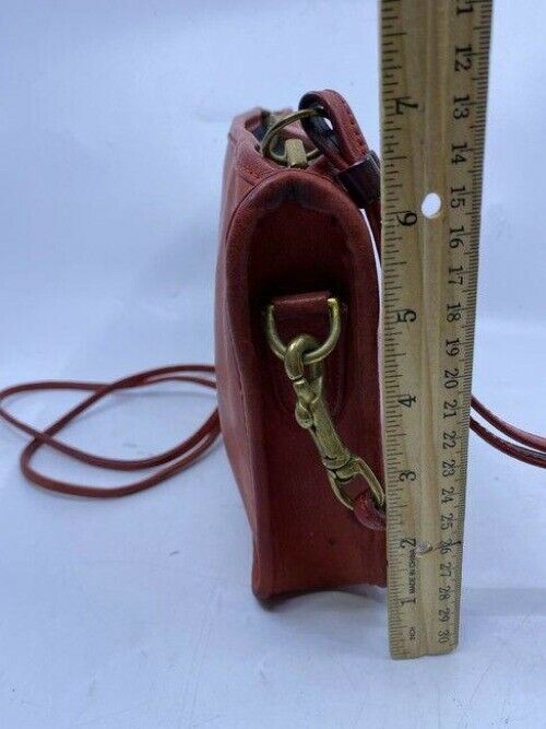 coach vintage medium red leather cross body bag